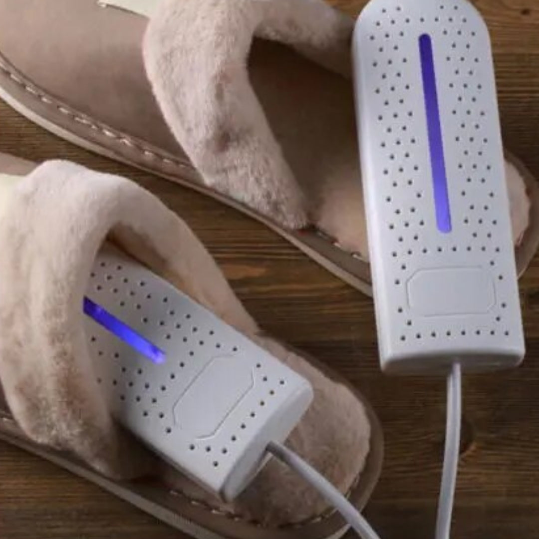 NOUVEAU RICHE Tragbarer Schuhtrockner mit UV-Licht – Elektrischer Stiefeltrockner bis 65 °C, Stecker oder USB, 12W, 3 Farben