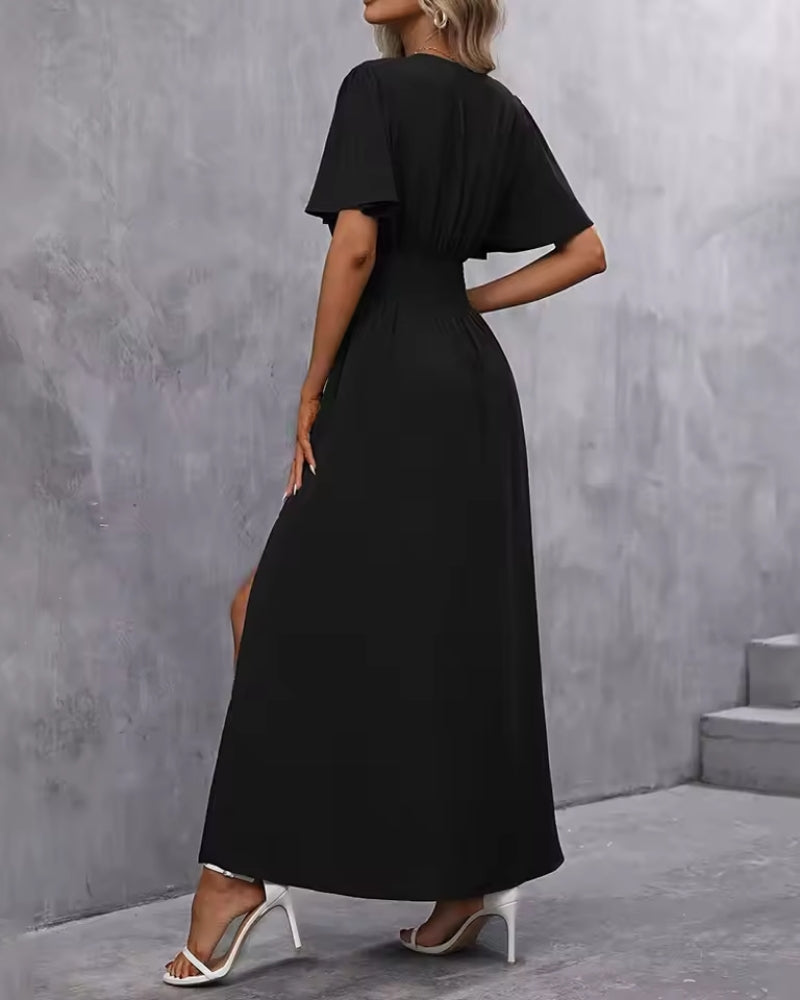 NOUVEAU RICHE Damen Maxikleid – Abendkleid - Figurbetont mit Seitenschlitz & Eleganz