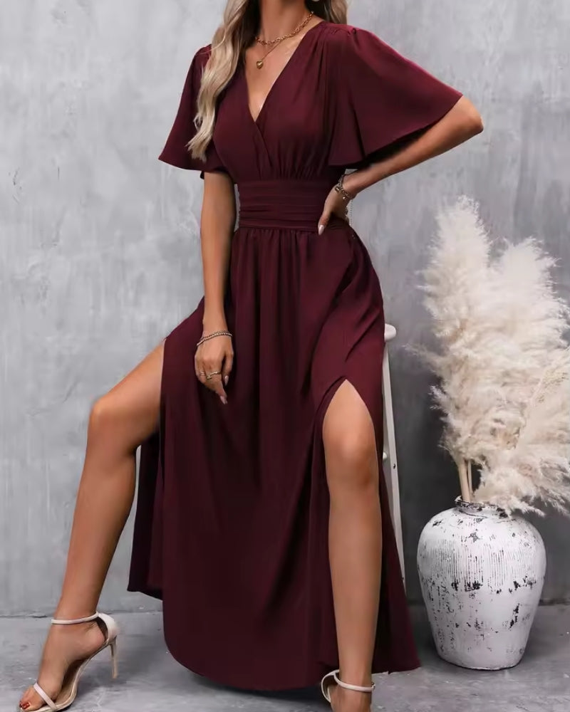 NOUVEAU RICHE Damen Maxikleid – Abendkleid - Figurbetont mit Seitenschlitz & Eleganz