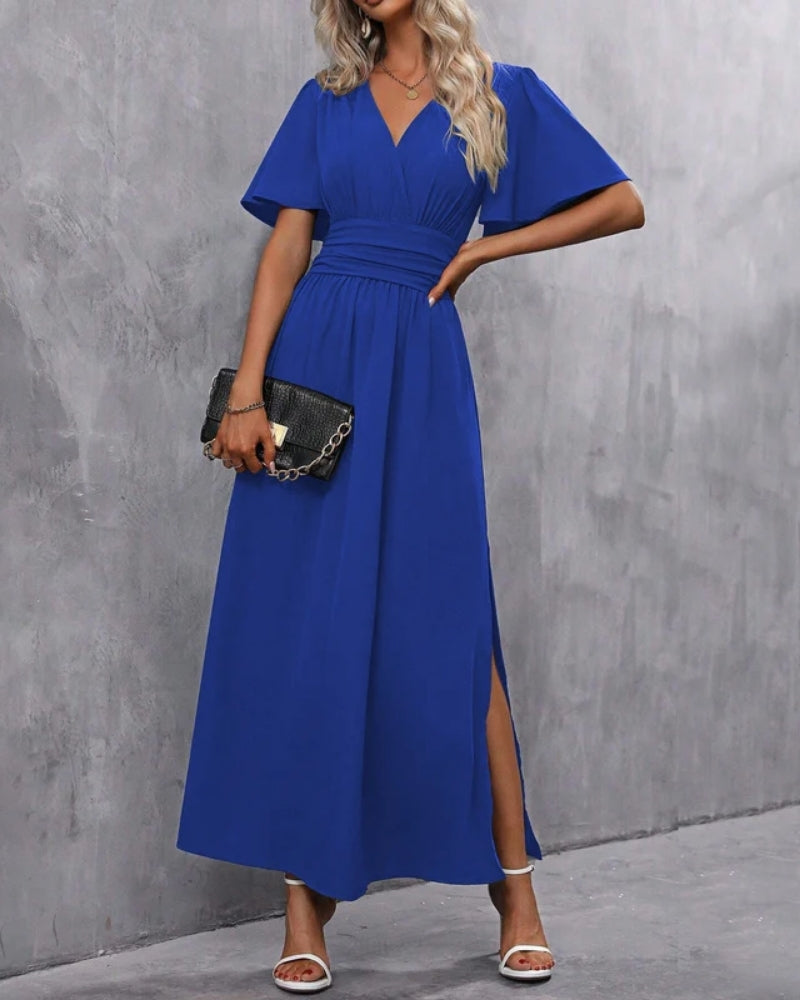 NOUVEAU RICHE Damen Maxikleid – Abendkleid - Figurbetont mit Seitenschlitz & Eleganz