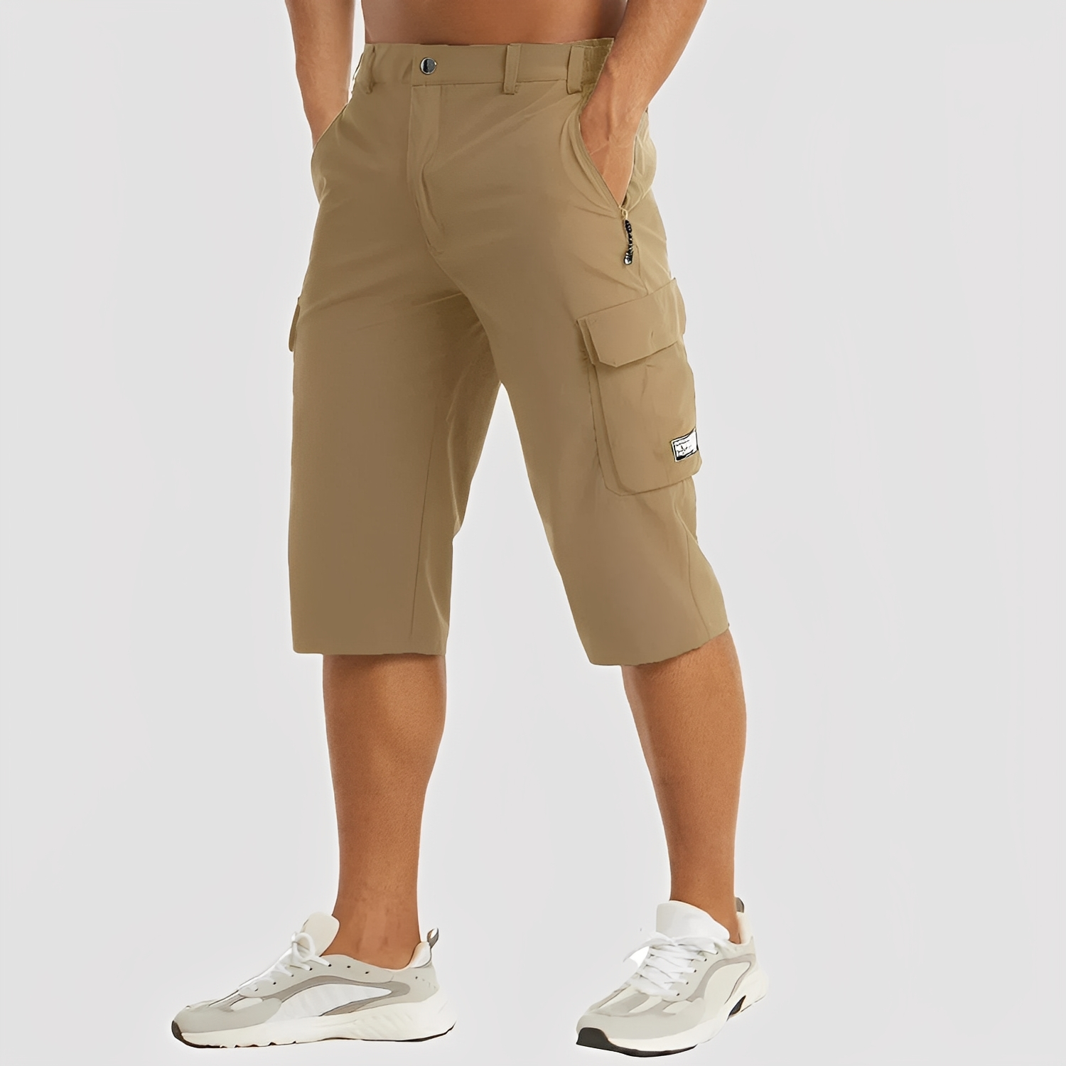 NOUVEAU RICHE Cova | Stretch-Cargohose für Herren Braun
