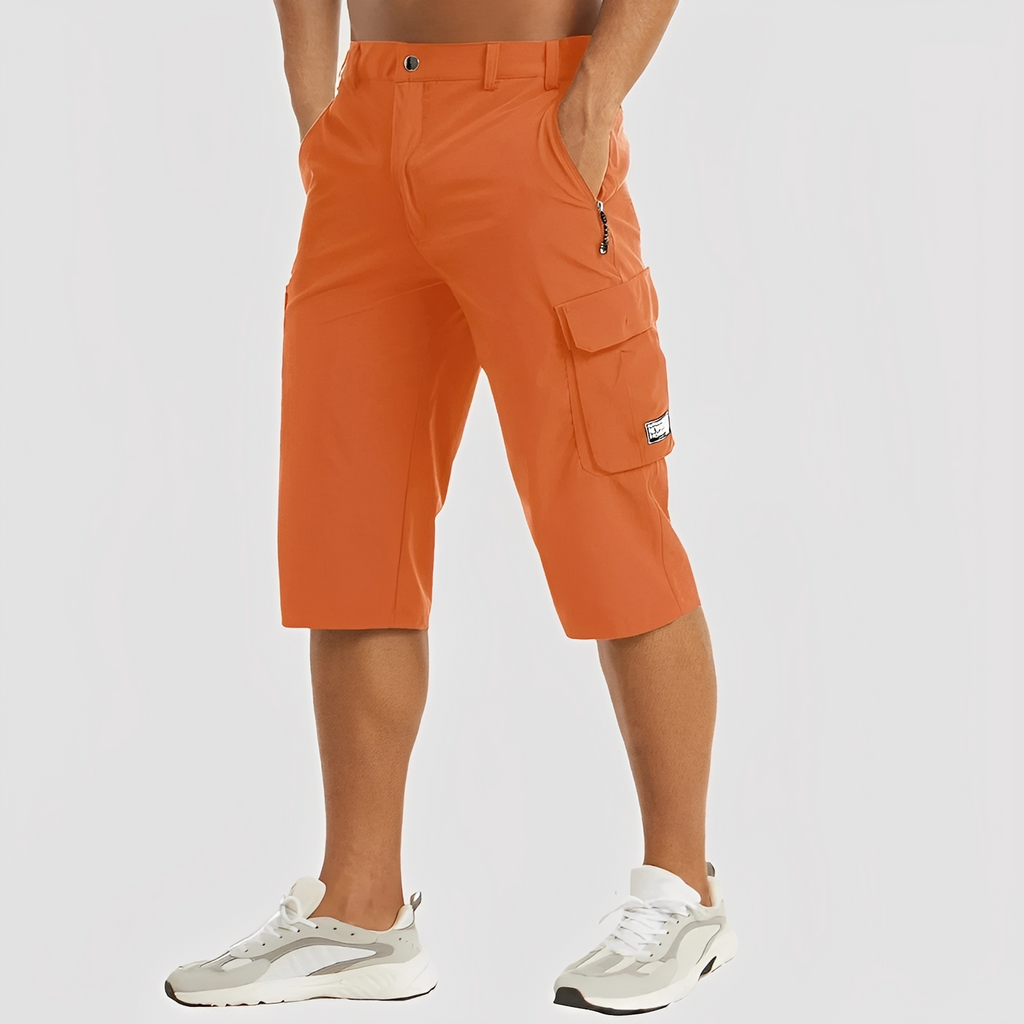 NOUVEAU RICHE Cova | Stretch-Cargohose für Herren Orange