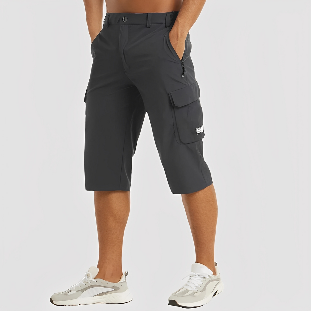 NOUVEAU RICHE Cova | Stretch-Cargohose für Herren Dunkelgrau