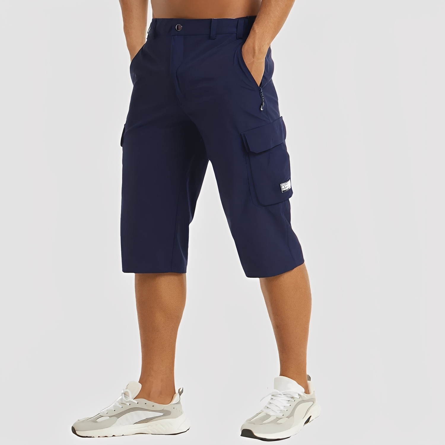 NOUVEAU RICHE Cova | Stretch-Cargohose für Herren Dunkelblau