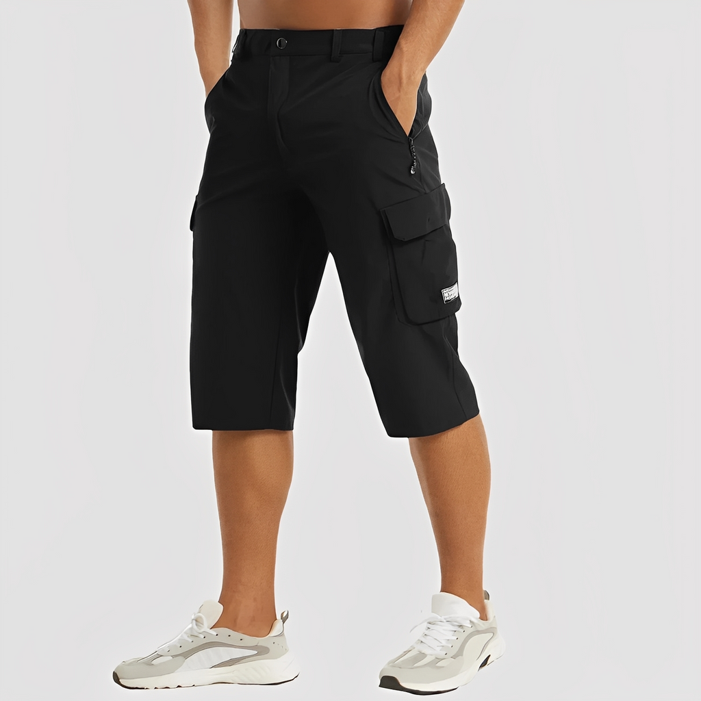 NOUVEAU RICHE Cova | Stretch-Cargohose für Herren Schwarz