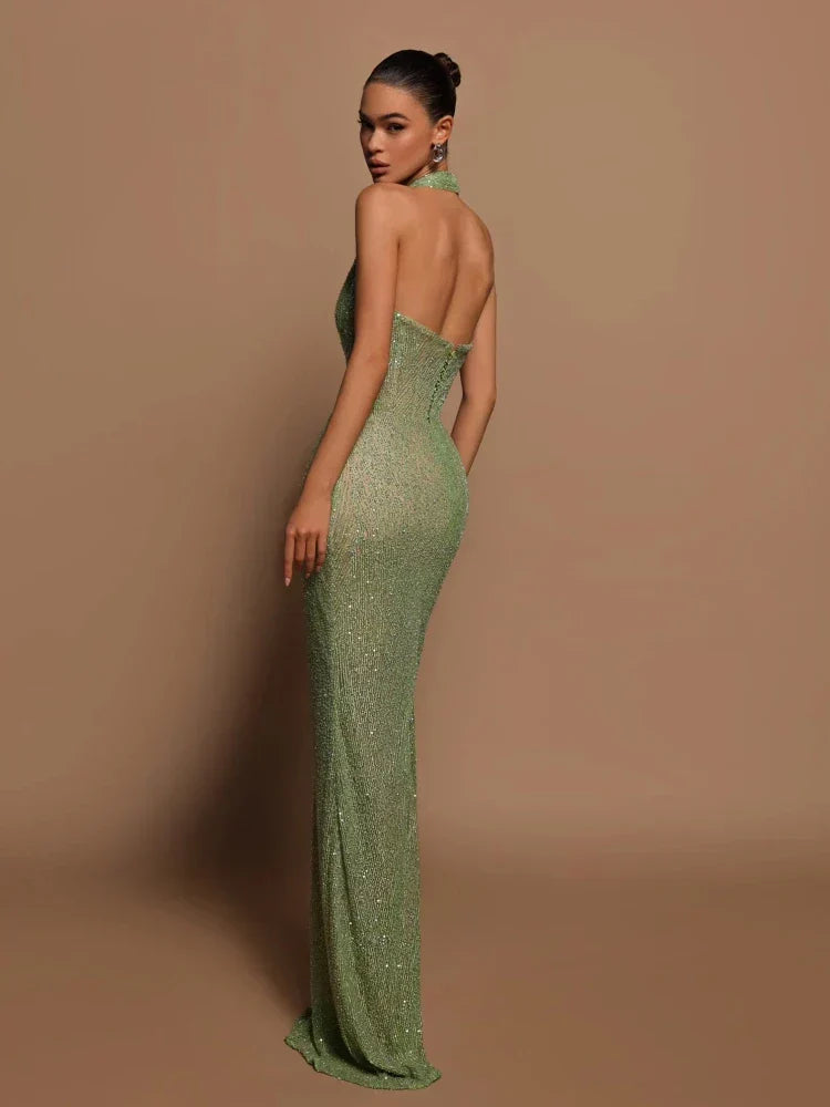 NOUVEAU RICHE Agathe Figurbetontes Abendkleid Mit Pailletten Für Gala