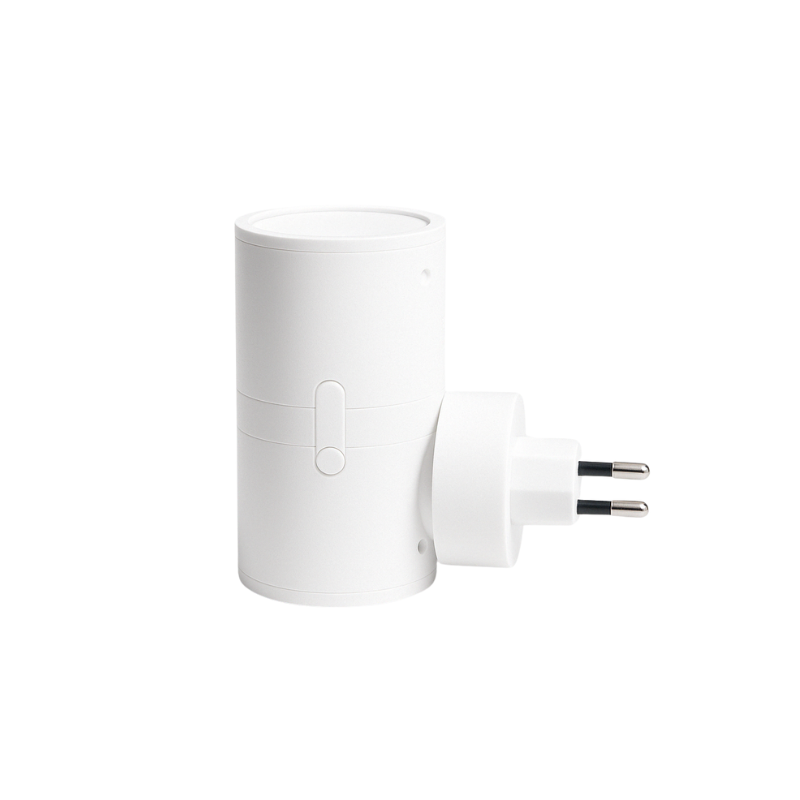 NOUVEAU RICHE LED Steckdosenleuchte – Dimmbares Nachtlicht mit Tag/Nacht-Sensor, 10W Warmlicht, für Schlafzimmer & Flur, Schwarz oder Weiss