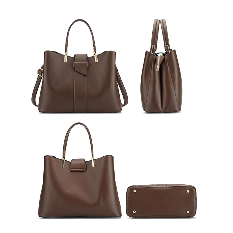 NOUVEAU RICHE Vegan Leder Handtasche Mit Goldenen Beschlägen Stilvolle Eleganz Und Funktionalität Für Jeden Anlass