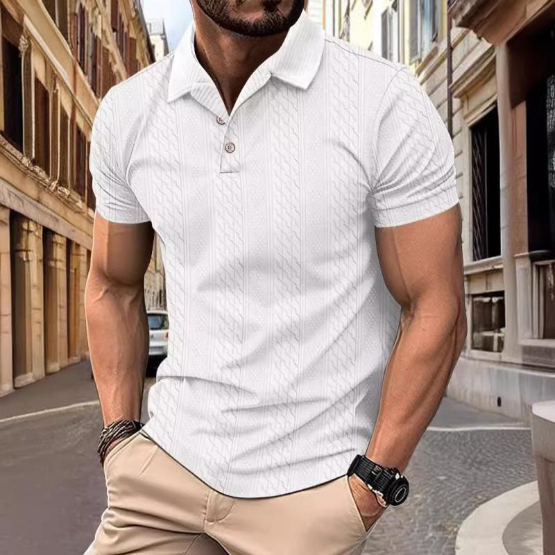 NOUVEAU RICHE Hommes | Herren Polo-Shirt – Klassische Knopfleiste & Hochwertiges Material Weiß