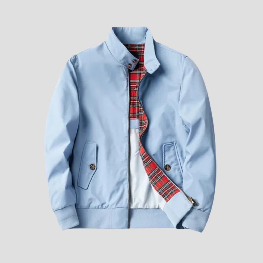 NOUVEAU RICHE Heritage-Jacke Leichtes Gewebe Atmungsaktiv Gerader Schnitt Blau