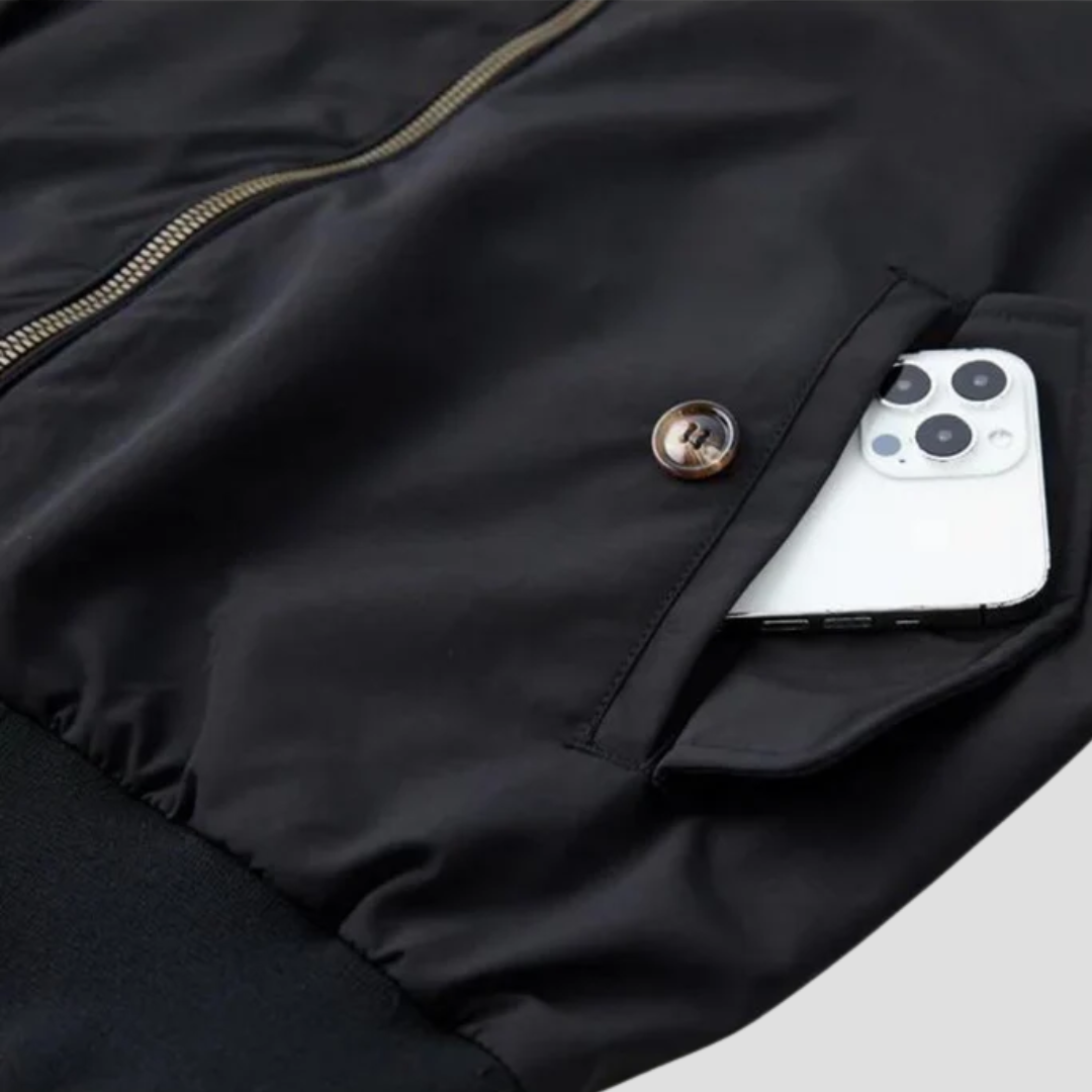 NOUVEAU RICHE Heritage-Jacke Leichtes Gewebe Atmungsaktiv Gerader Schnitt