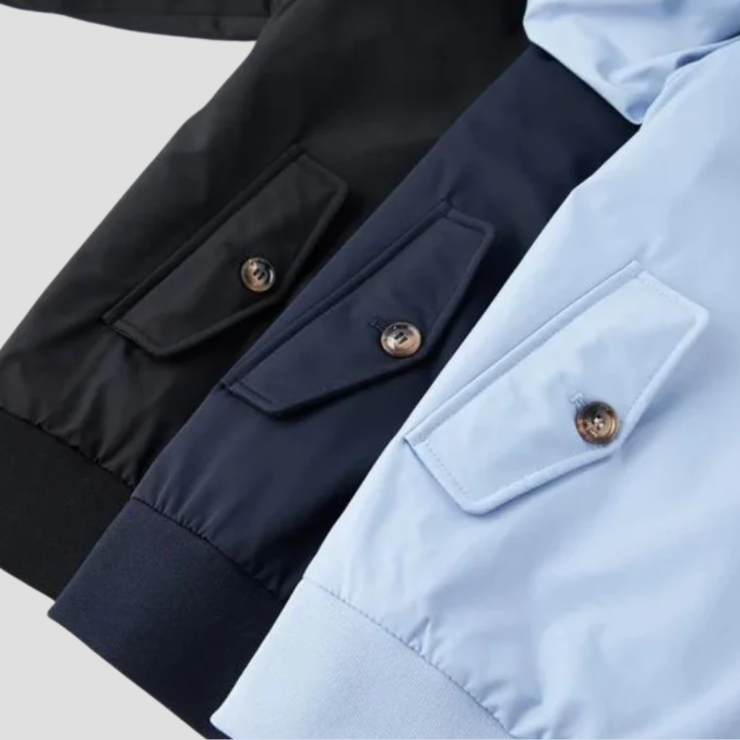 NOUVEAU RICHE Heritage-Jacke Leichtes Gewebe Atmungsaktiv Gerader Schnitt