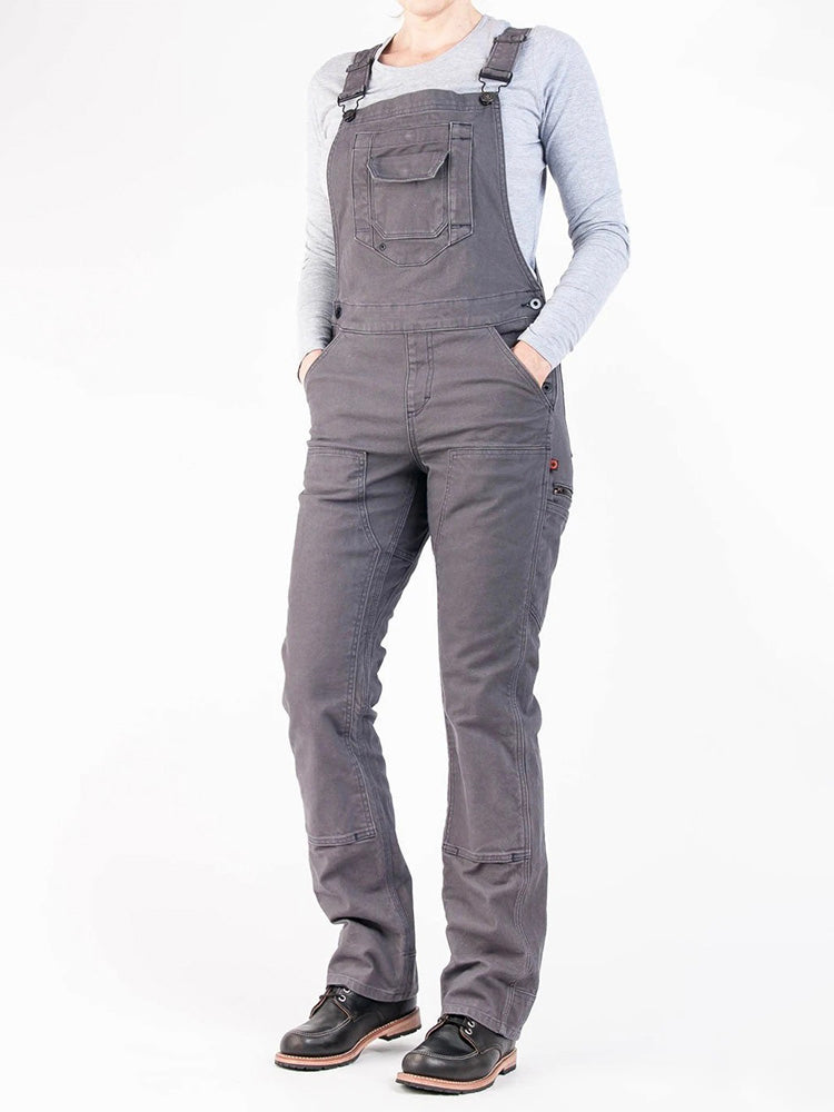 NOUVEAU RICHE Arbeitslatzhose Aus Stretch Canvas Für Damen Mit Verstellbaren Trägern Und Strapazierfähigem Material Für Komfort Bei Harte Arbeit