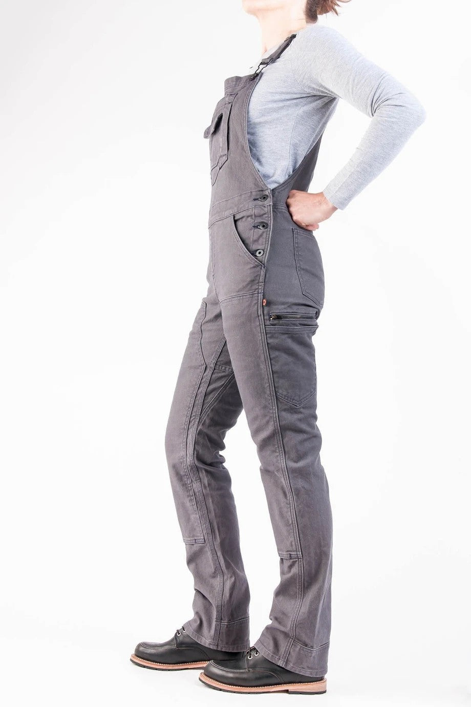 NOUVEAU RICHE Arbeitslatzhose Aus Stretch Canvas Für Damen Mit Verstellbaren Trägern Und Strapazierfähigem Material Für Komfort Bei Harte Arbeit