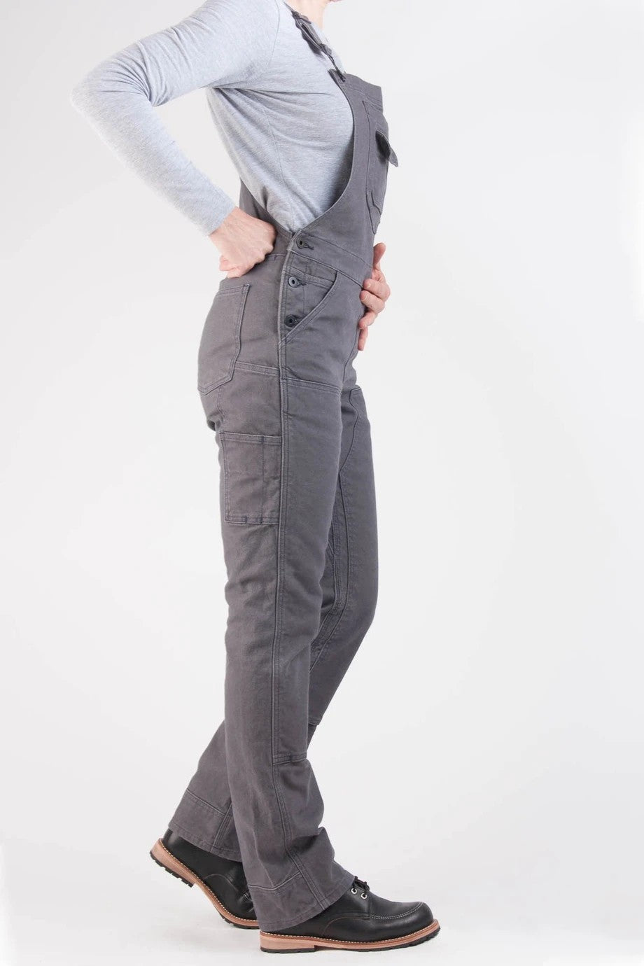 NOUVEAU RICHE Arbeitslatzhose Aus Stretch Canvas Für Damen Mit Verstellbaren Trägern Und Strapazierfähigem Material Für Komfort Bei Harte Arbeit