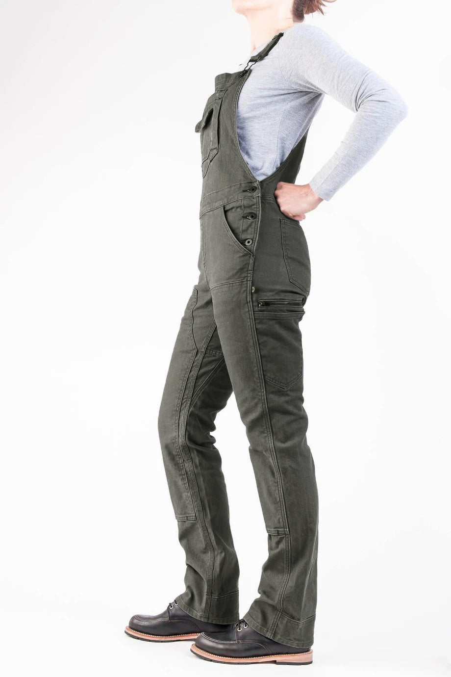 NOUVEAU RICHE Arbeitslatzhose Aus Stretch Canvas Für Damen Mit Verstellbaren Trägern Und Strapazierfähigem Material Für Komfort Bei Harte Arbeit