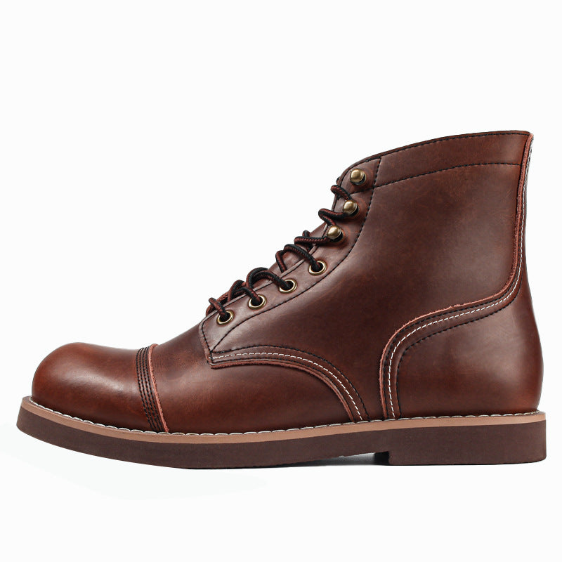 NOUVEAU RICHE Arbeitsstiefel Aus Echtem Rindsleder Für Herren Robuste Und Stilvolle Schnürstiefel Für Arbeit Und Freizeit