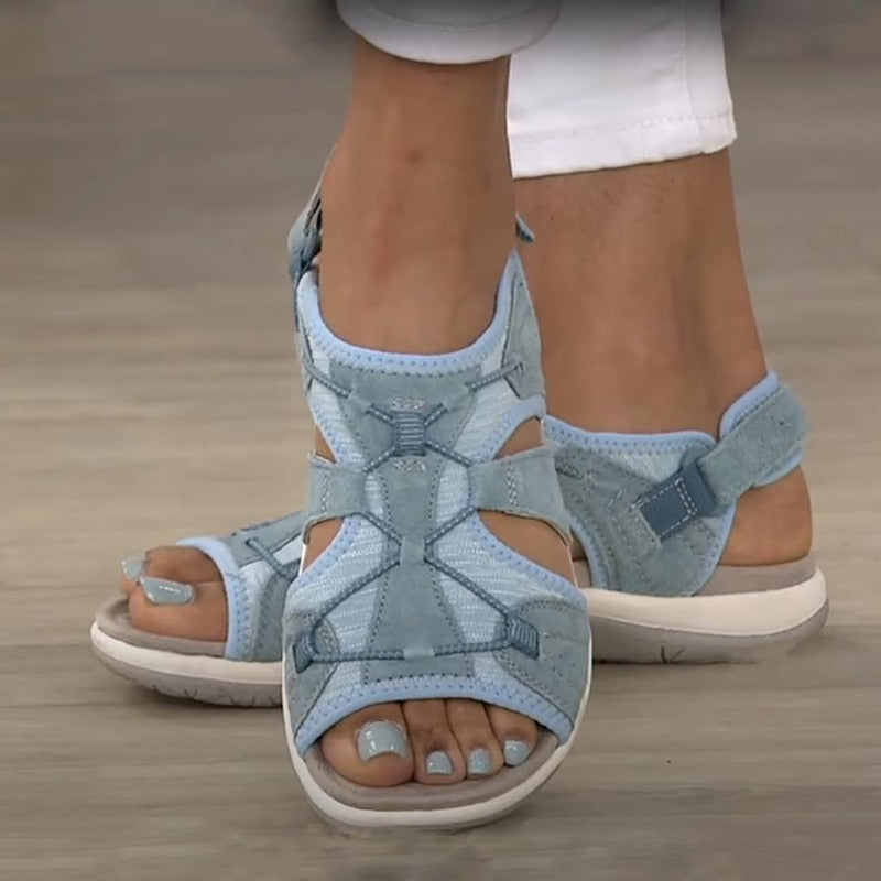 NOUVEAU RICHE Sandalen Mit Nano Schaumsohle Memory Komfort Blau