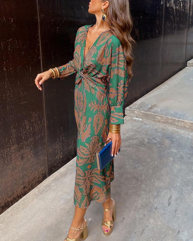 NOUVEAU RICHE Boho Wickel Maxikleid Lässig Schick Mit Fließendem Komfort