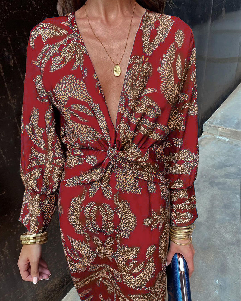 NOUVEAU RICHE Boho Wickel Maxikleid Lässig Schick Mit Fließendem Komfort