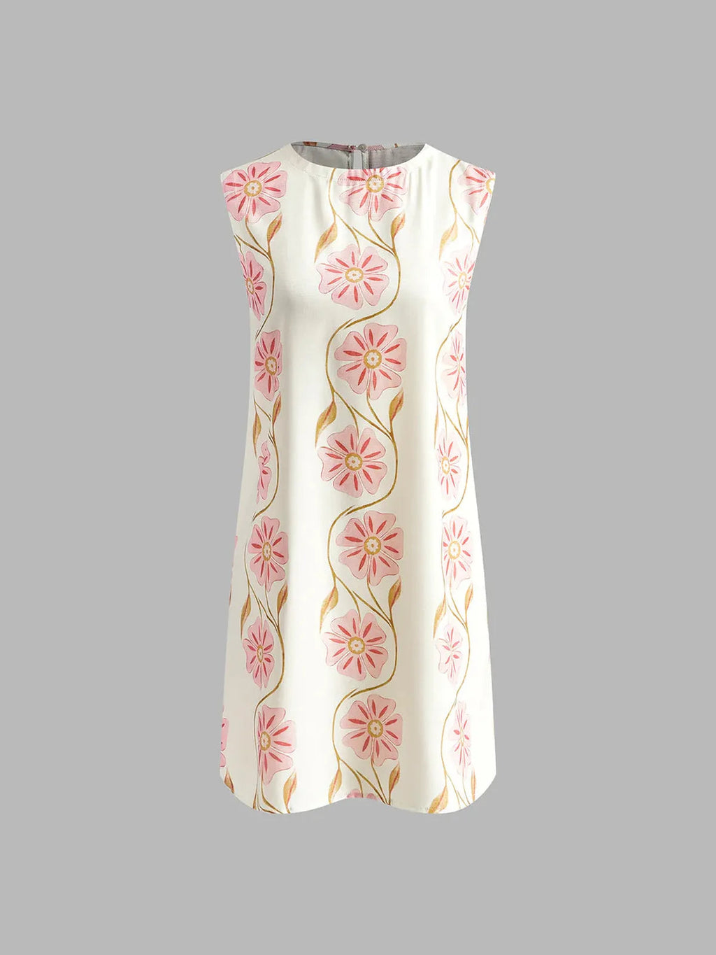 NOUVEAU RICHE Ärmelloses Minikleid Mit Blumenmuster Und Rundhalsausschnitt