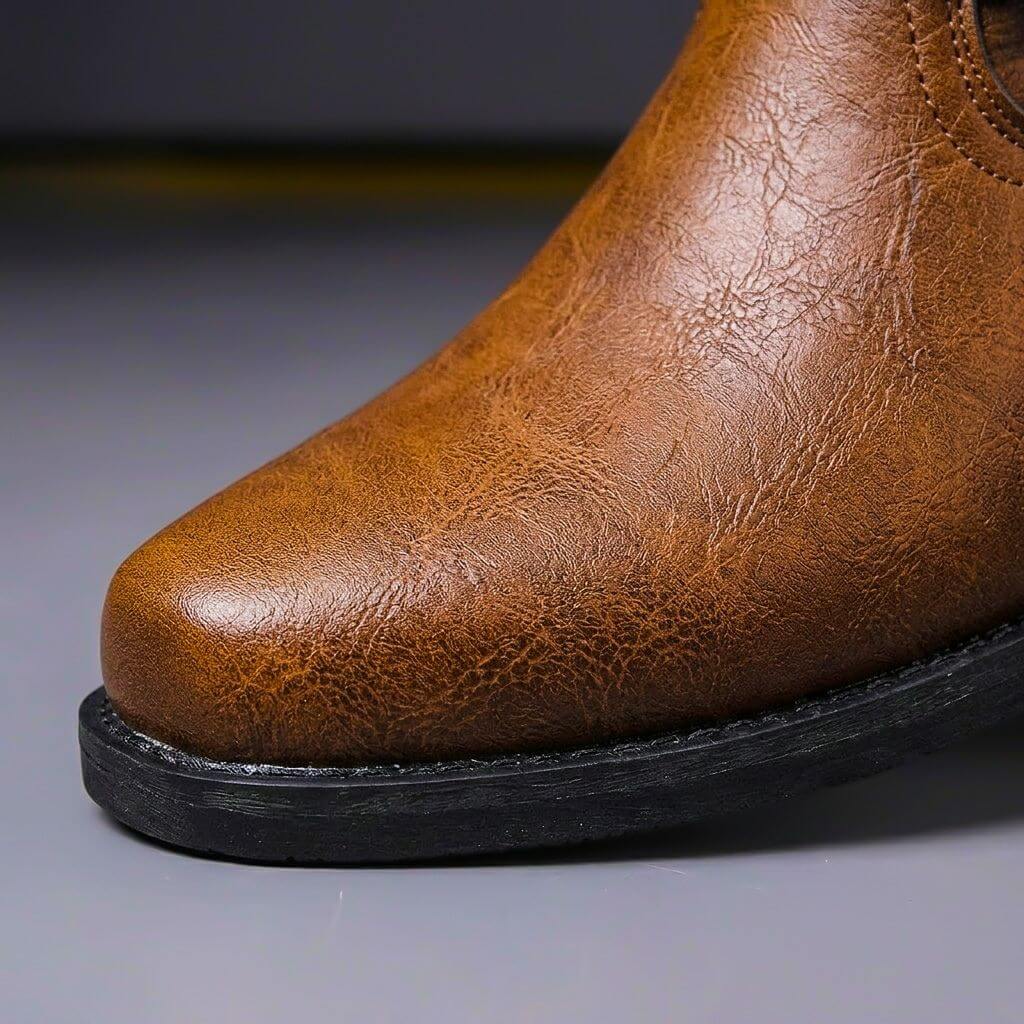 NOUVEAU RICHE Calico | Herren Handgefertigte Vintage Lederstiefel - Klassische Rahmengenähte Boots mit Reißverschluss