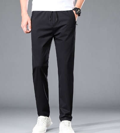 NOUVEAU RICHE Athleisure Hosen Für Herren Stretch Passform Stilvoll Bequem Und Modisch Ideal Für Freizeit Und Sport Schwarz