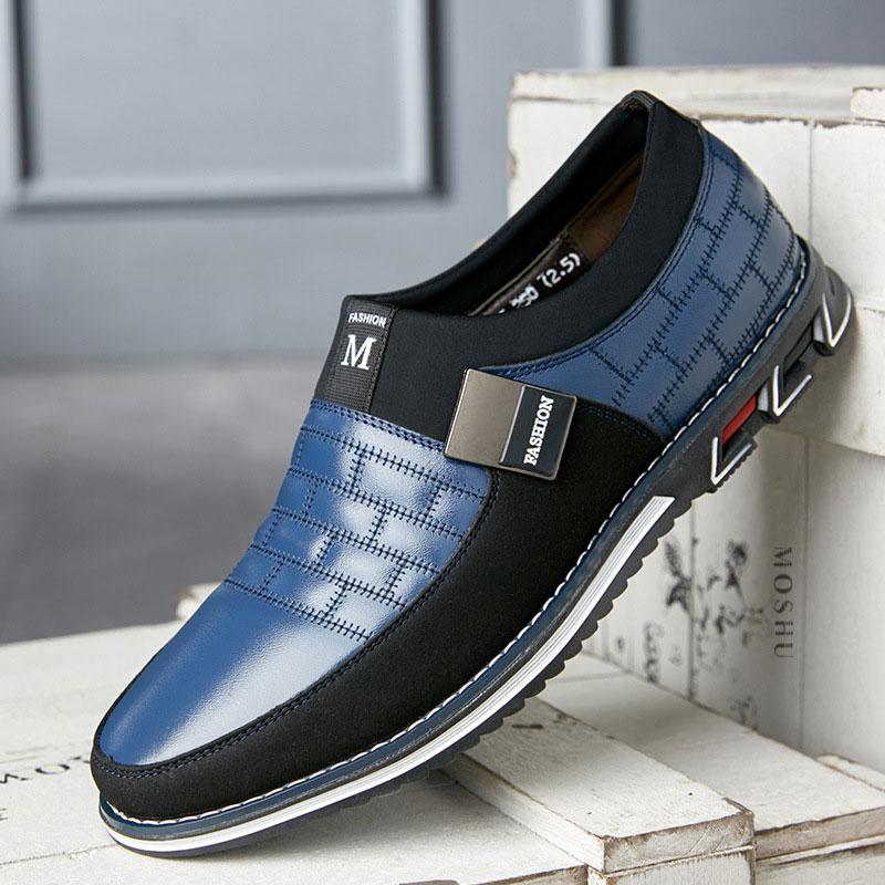 NOUVEAU RICHE Lederschuhe Herren Atmungsaktiv Bequem Vielfältig Komfort Blau