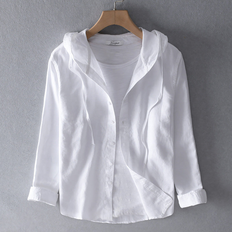 NOUVEAU RICHE Atmungsaktive Baumwollbluse Leichter Schnitt Für Sommer Weiß