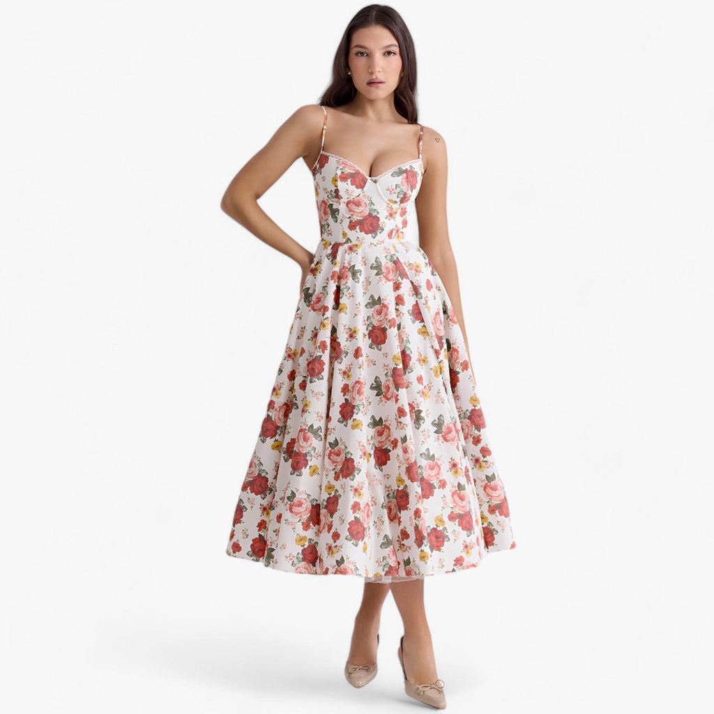 NOUVEAU RICHE Shela | Mademoiselle-Festkleid – Raffinierter Schnitt & stilvolle Details Blumen