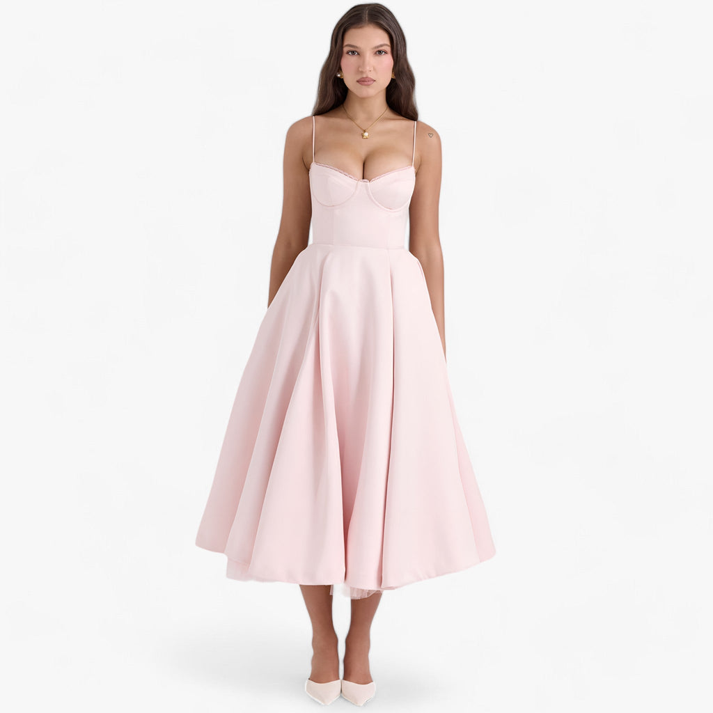 NOUVEAU RICHE Shela | Mademoiselle-Festkleid – Raffinierter Schnitt & stilvolle Details Rosa