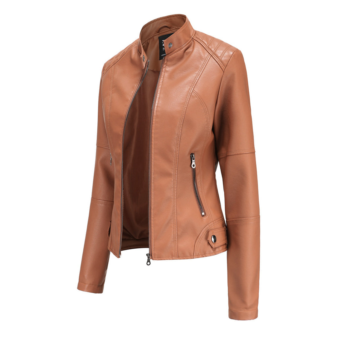 NOUVEAU RICHE Maßgeschneiderte Lederjacke Mit Strukturierter Form Und Stil