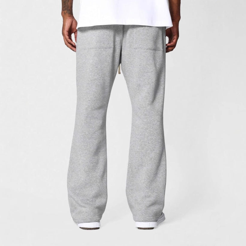NOUVEAU RICHE Ausgestellte Jogginghose Für Herren Aus Baumwollfleece Mit Lockere Passform Und Kordelzug In Der Taille Volle Länge