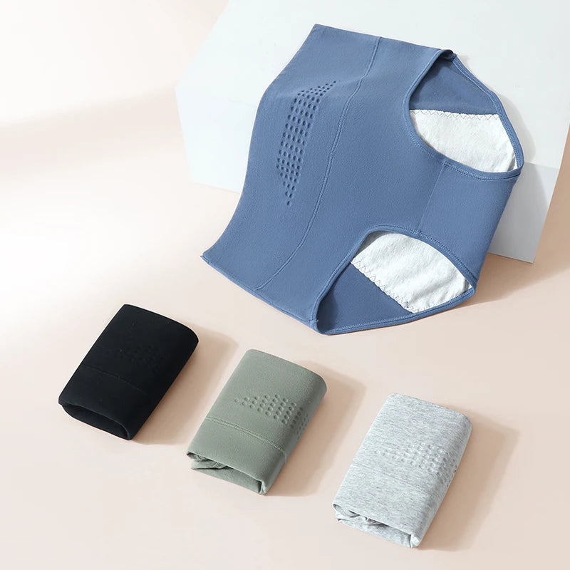 NOUVEAU RICHE Damen Auslaufsichere Menstruationshöschen Hoher Taille L4XL