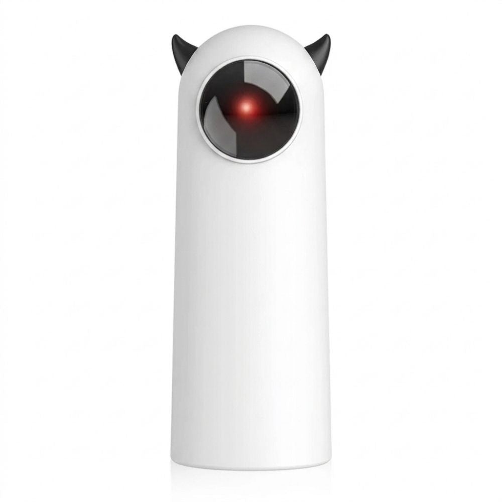NOUVEAU RICHE Automatisches Katzen-Laserspielzeug mit 360° unregelmäßiger Rotation – Interaktives, smartes elektronisches Beschäftigungs- & Bewegungsspielzeug für Wohnungskatzen & Kätzchen Weiß