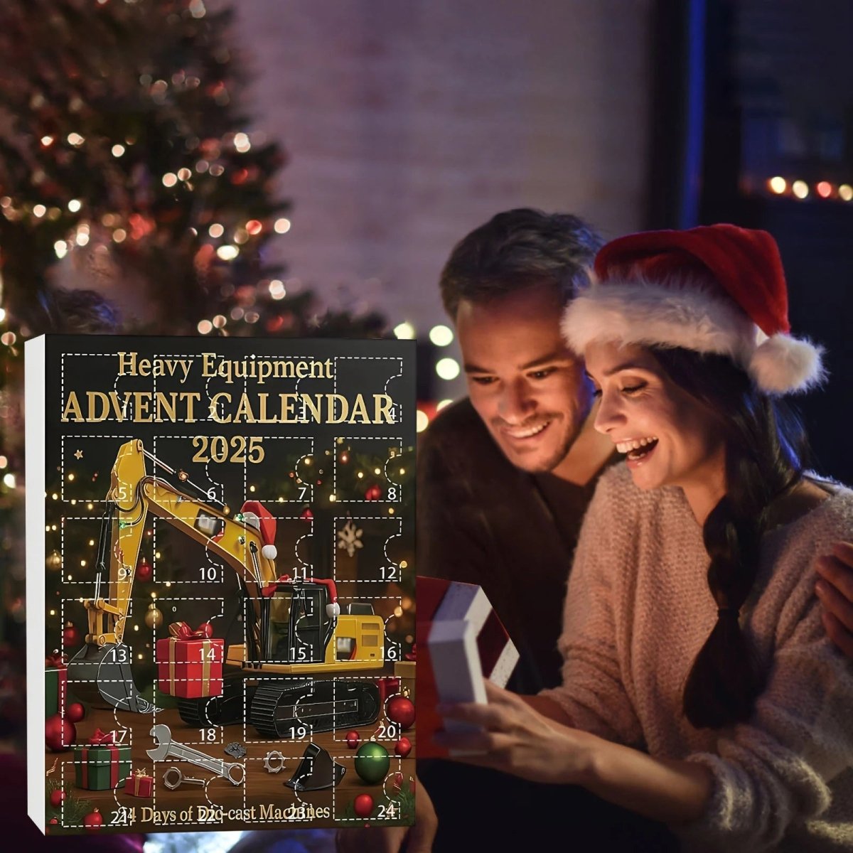 NOUVEAU RICHE Adventskalender Baufahrzeuge für Kinder – 24 Überraschungen mit Fahrzeugen & Werkzeug, Countdown bis Weihnachten, ab 3 Jahren