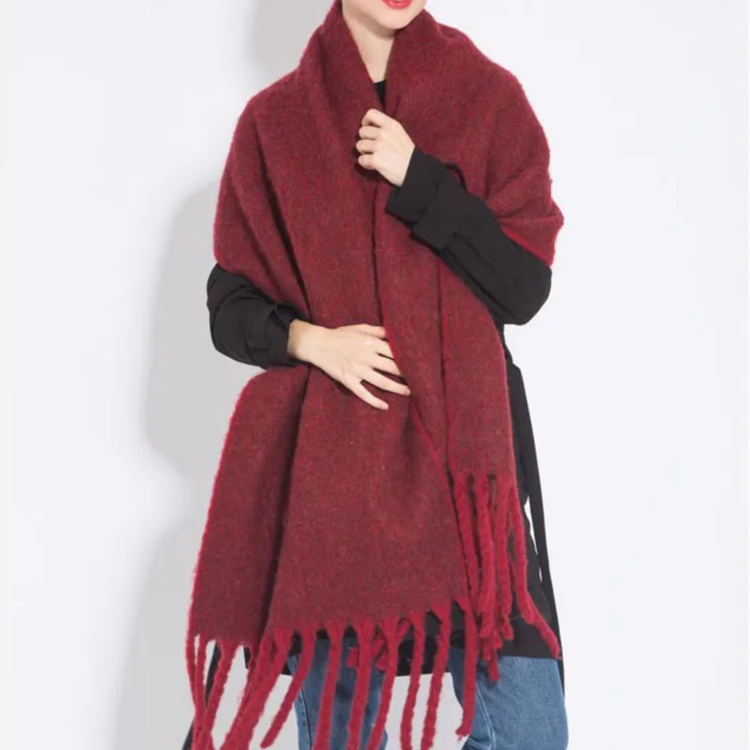 NOUVEAU RICHE Kaschmirschal Weiche Textur Wärme In 10 Angesagten Farben BORDEAUX