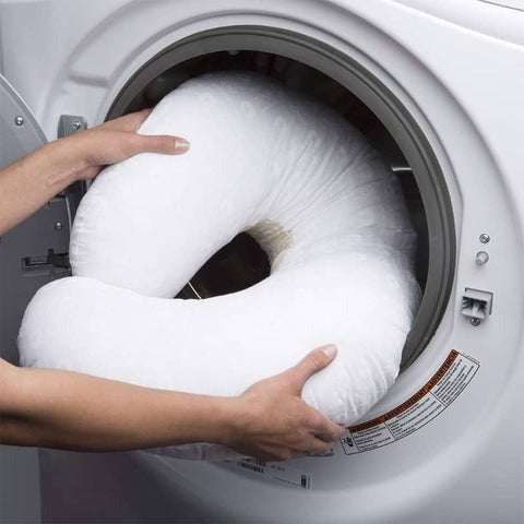 NOUVEAU RICHE Ergonomisches Babykissen mit verstellbarer Stütze – Wendbares Komfortkissen 65 × 42 cm, waschbar – 0–12 Monate (nur unter Aufsicht)