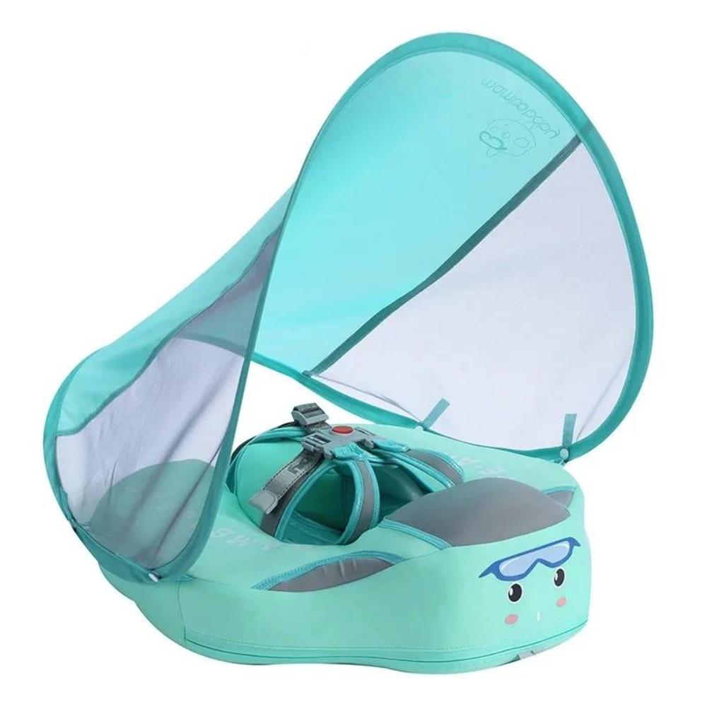 Babyschwimmer mit abnehmbarem Sonnenschutz, türkis 2
