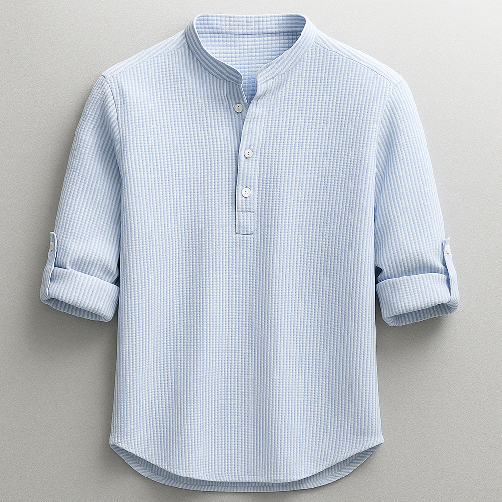 NOUVEAU RICHE Hommes | Zeitloses und stilvolles Premium Baumwollhemd Blau