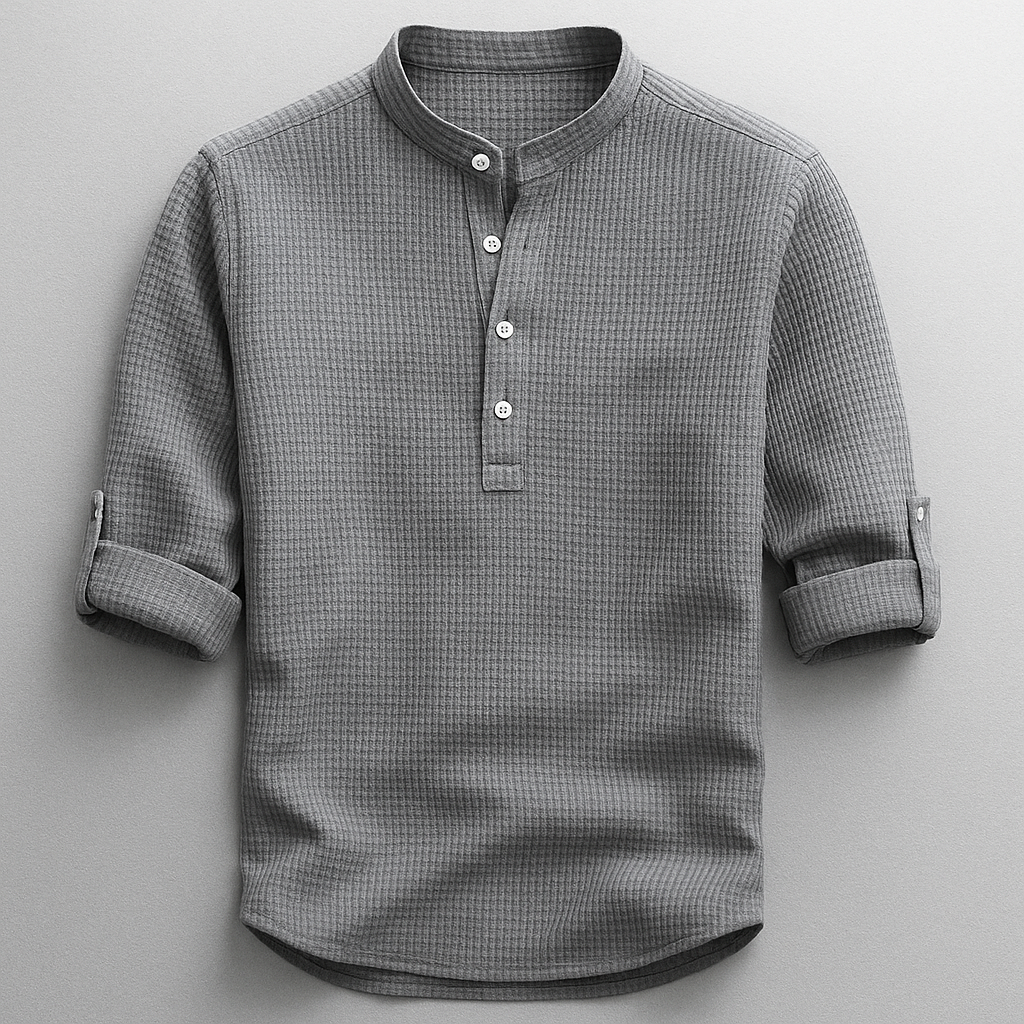 NOUVEAU RICHE Hommes | Zeitloses und stilvolles Premium Baumwollhemd Grau