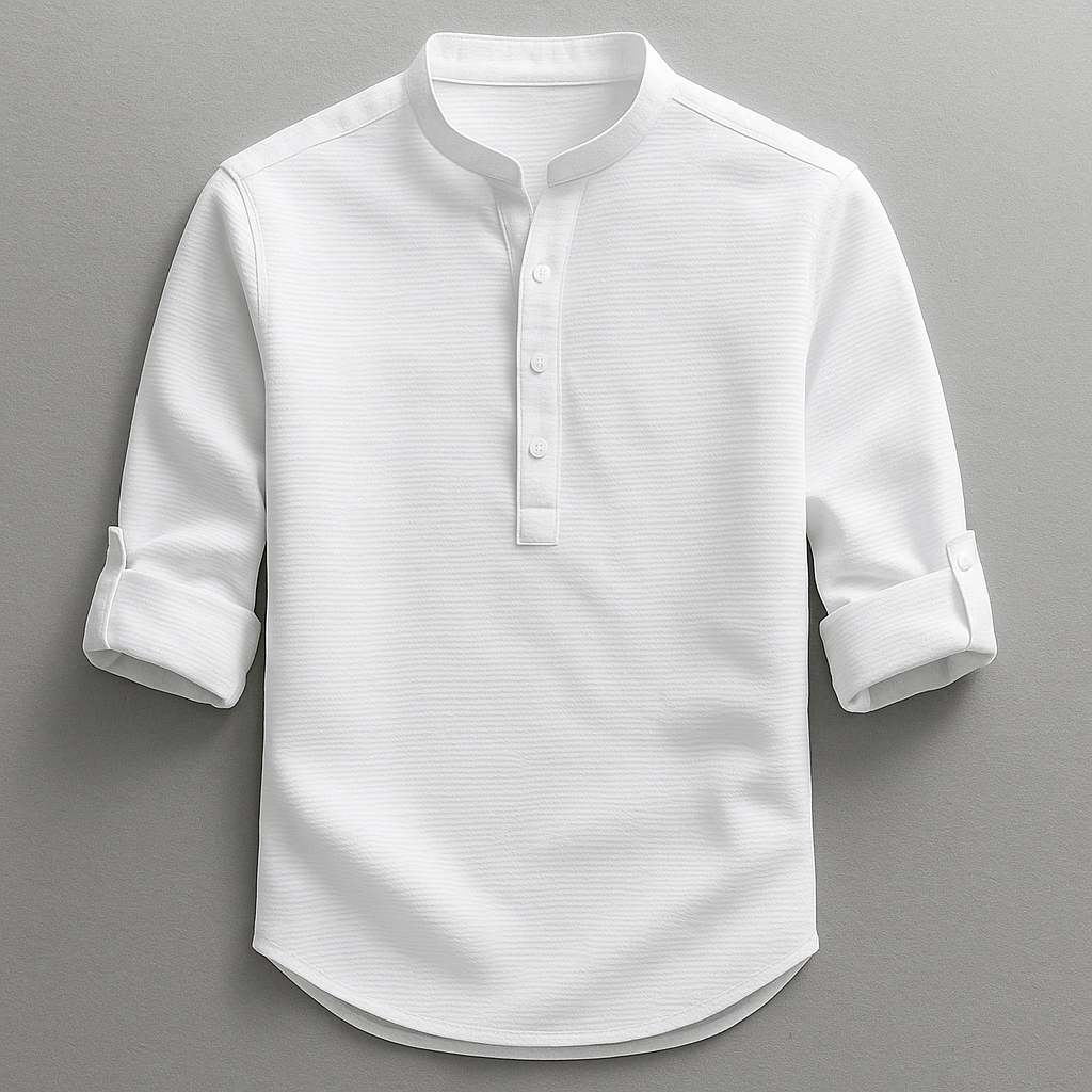 NOUVEAU RICHE Hommes | Zeitloses und stilvolles Premium Baumwollhemd Weiß