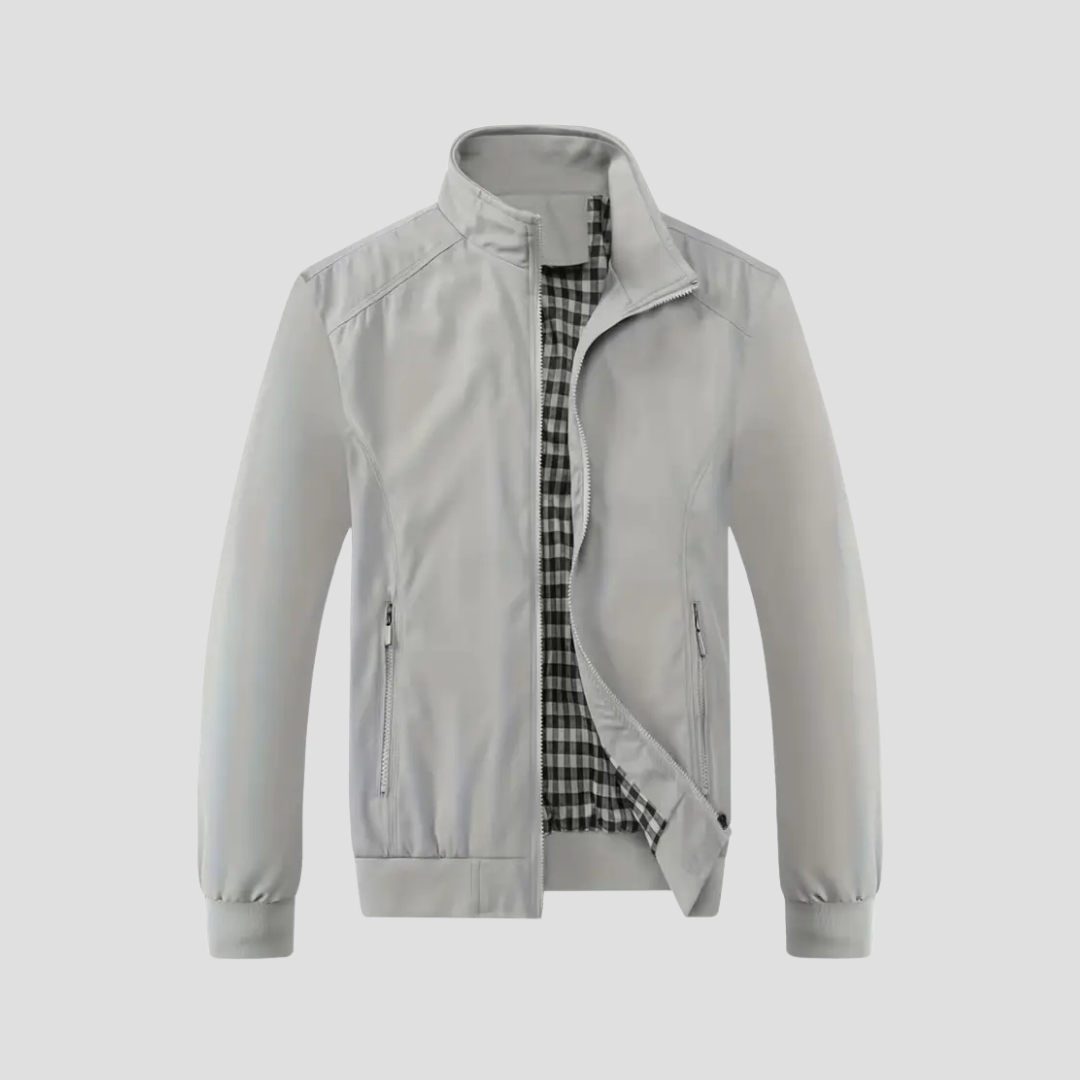 NOUVEAU RICHE Freizeitjacke Leicht Gewebe Taillierter Schnitt Alltagslook Grau