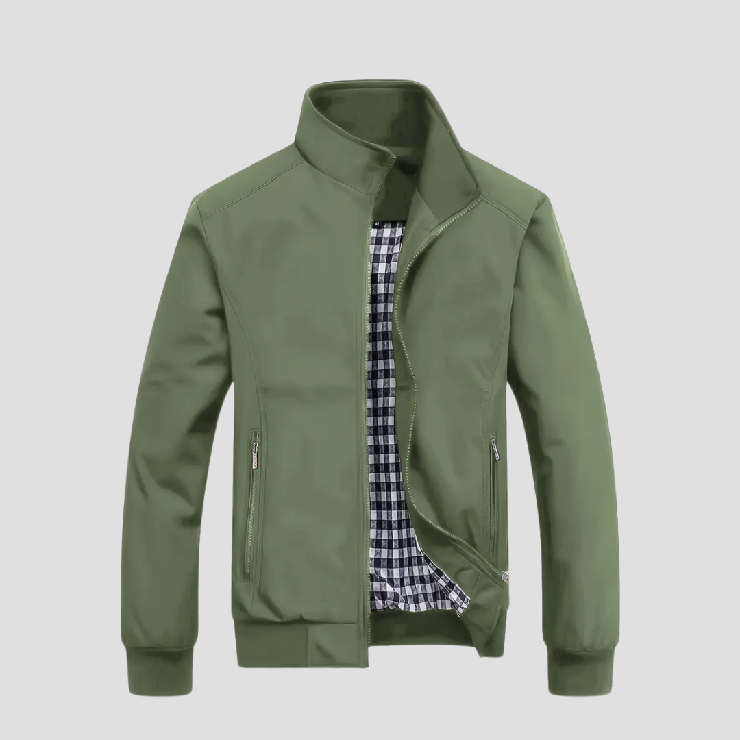 NOUVEAU RICHE Freizeitjacke Leicht Gewebe Taillierter Schnitt Alltagslook Militärgrün