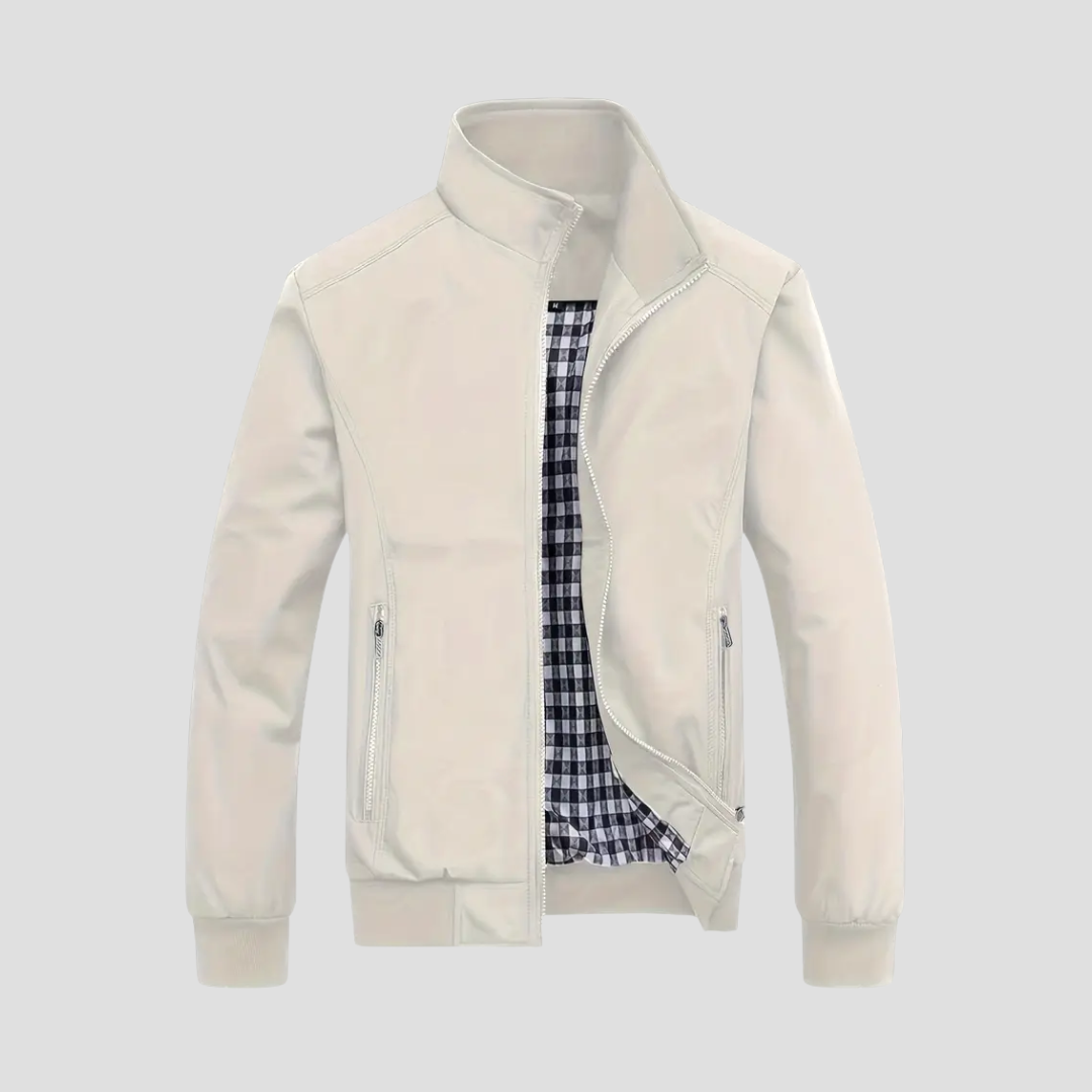 NOUVEAU RICHE Freizeitjacke Leicht Gewebe Taillierter Schnitt Alltagslook Beige