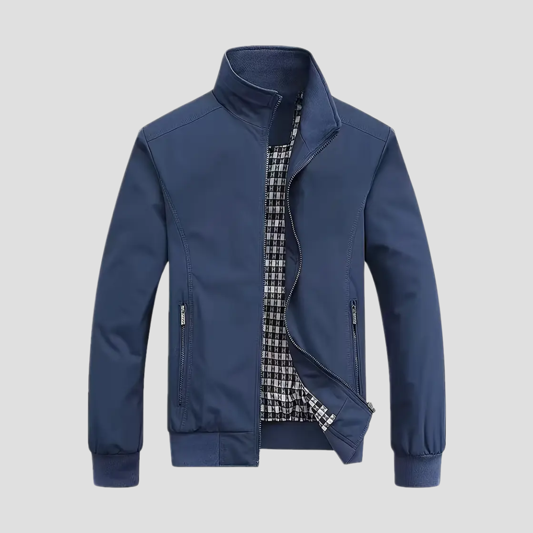 NOUVEAU RICHE Freizeitjacke Leicht Gewebe Taillierter Schnitt Alltagslook Blau