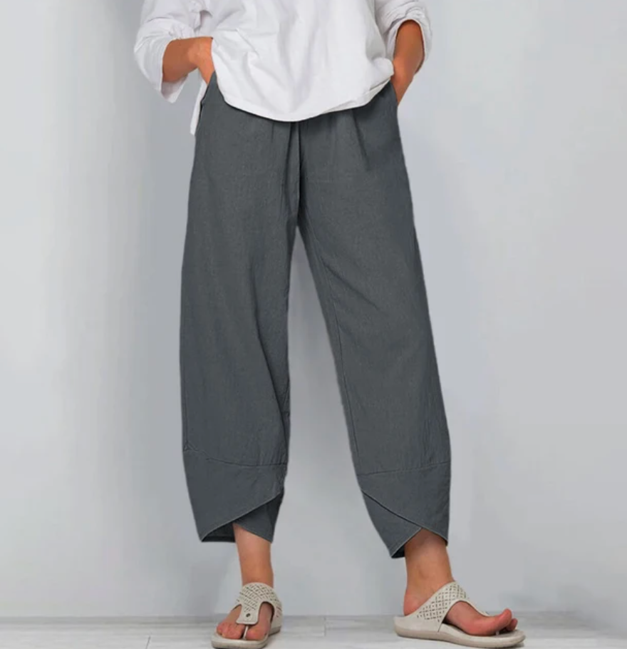 NOUVEAU RICHE Leichte Hose Mit Komfort Für Alltag Und Freizeit Stilvoll Grau