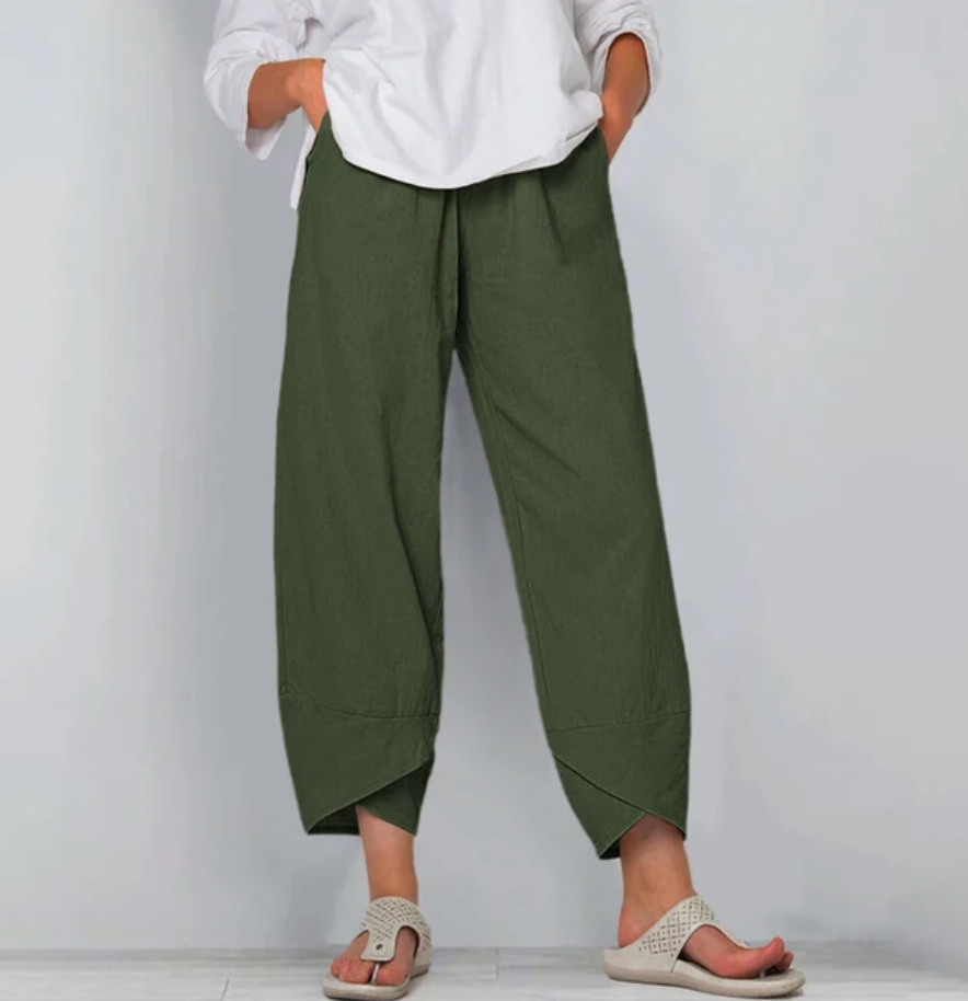 NOUVEAU RICHE Leichte Hose Mit Komfort Für Alltag Und Freizeit Stilvoll Grün