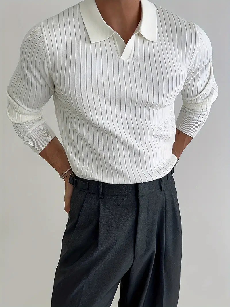 NOUVEAU RICHE Stylischer Herren Strickpullover Mit Modernem Design Hochwertigem Material Und Bequemem Tragekomfort Weiß