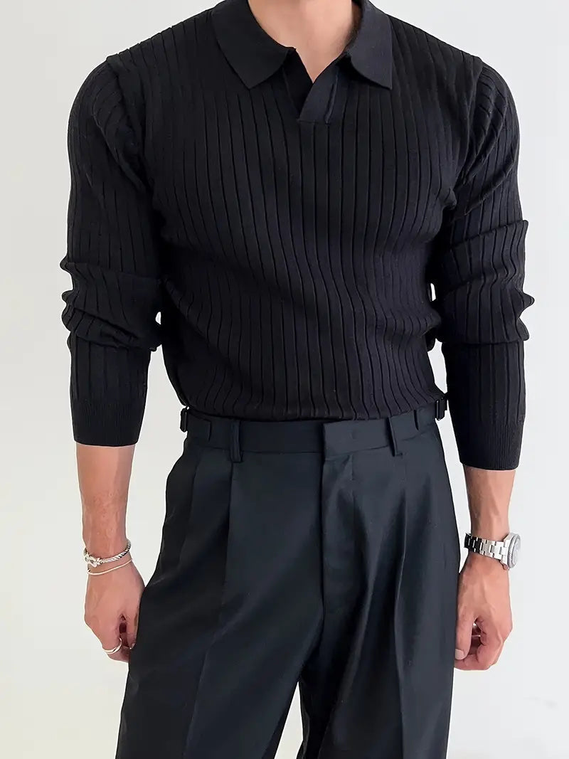 NOUVEAU RICHE Stylischer Herren Strickpullover Mit Modernem Design Hochwertigem Material Und Bequemem Tragekomfort Schwarz